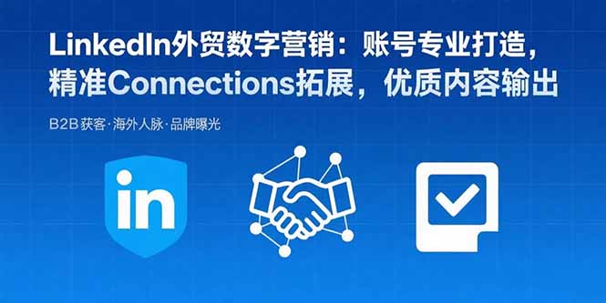 LinkedIn外贸数字营销：账号专业打造，精准Connections拓展，优质内容输出-大米网创