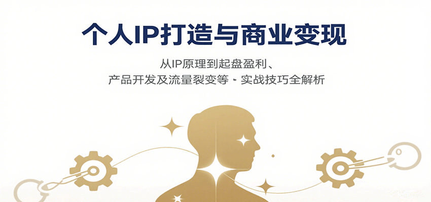 个人IP打造与商业变现，从IP原理到起盘盈利、产品开发及流量裂变等实战技巧全解析-大米网创