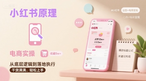 小红书原理以及详细实操流程，小红书电商教程-大米网创