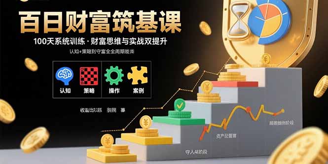 百日财富筑基课：认知+策略+实操+案例拆解  实现从创富到守富全周期能力-大米网创