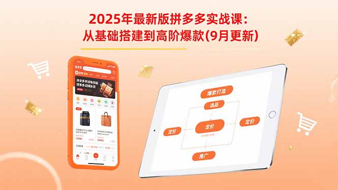 2025年最新版拼多多实战课:从基础搭建到高阶爆款(9月更新)-大米网创