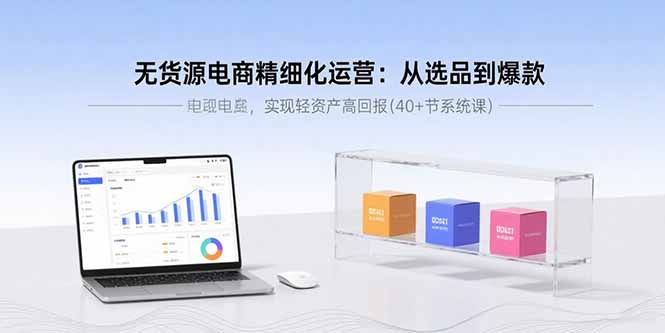 无货源电商精细化运营:从选品到爆款,实现轻资产高回报(40+节系统课)-大米网创