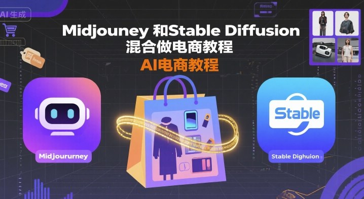 Midjourney和Stable Diffusion混合做电商教程-ai电商教程-大米网创