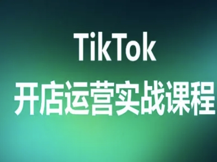 TikTok开店运营实战课程，TK跨境电商实操全流程-大米网创