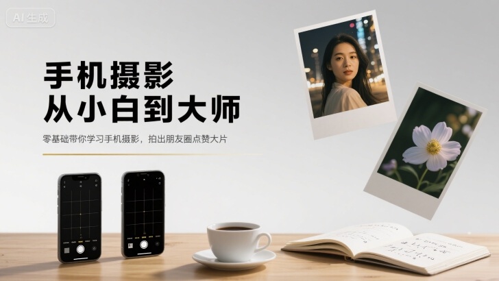 手机摄影从小白到大师，零基础带你学习手机摄影，拍出朋友圈点赞大片-大米网创