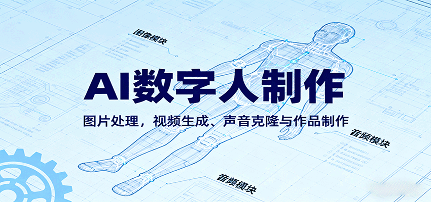 AI永生数字人制作教程：图片处理，视频生成、声音克隆与作品制作-大米网创