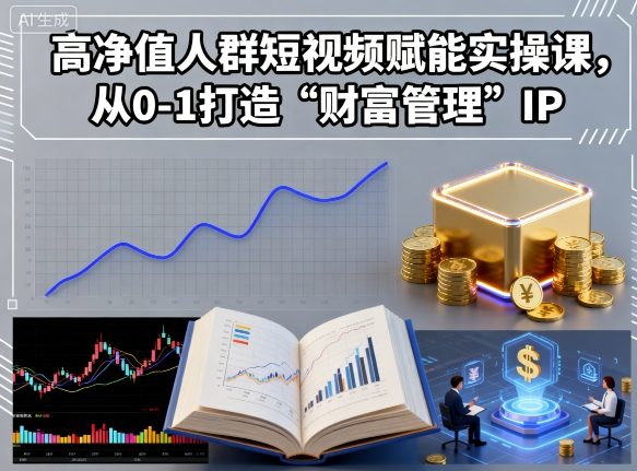 高净值人群短视频赋能实操课,从0-1打造“财富管理”IP-大米网创