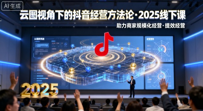 云图视角下的抖音经营方法论，2025线下课，助力商家规模化经营，提效经营（录音+字幕）-大米网创