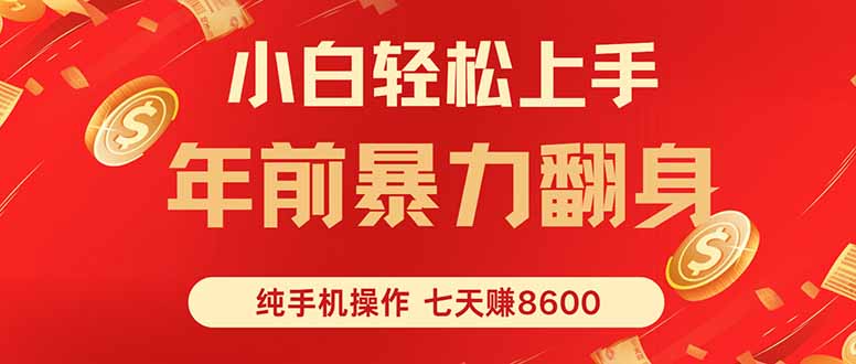 七天狂赚8600,小白纯手机操作,日入1000+-大米网创