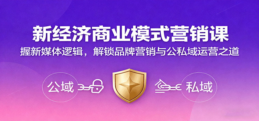 新经济商业模式营销课,握新媒体逻辑,解锁品牌营销与公私域运营之道-大米网创
