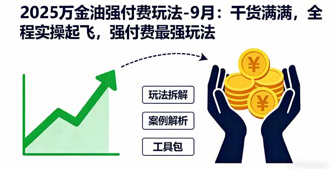 2025万金油强付费玩法-9月:干货满满,全程实操起飞,强付费最强玩法-大米网创