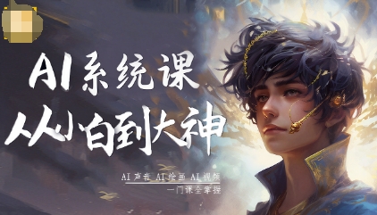 AI系统课程,从小白到大神系统学AI,AI声音-AI绘画-AI视频一门课全掌握-大米网创