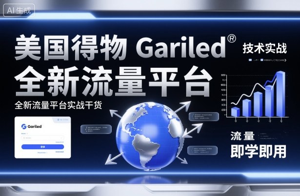 美国得物Gariled技术实战,全新流量平台实战干货,即学即用-大米网创