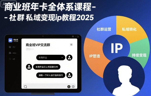 商业班年卡全体系课程-社群私域变现ip教程2025-大米网创