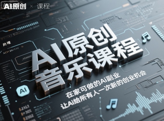 AI原创音乐课程,在家可做的Ai副业,让Ai给所有人一次新的创业机会-大米网创