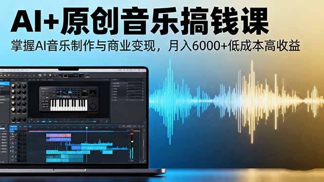 AI+原创音乐搞钱课:掌握AI音乐制作与商业变现,月入6000+低成本高收益-大米网创