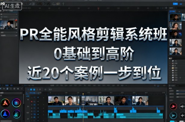 PR全能风格剪辑系统班,0基础到高阶,近20个案例一步到位-大米网创