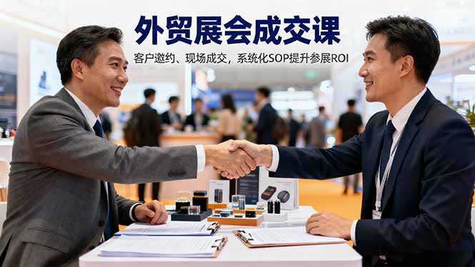 外贸展会成交课,含目标制定、客户邀约、现场成交,系统化SOP提升参展ROI-大米网创