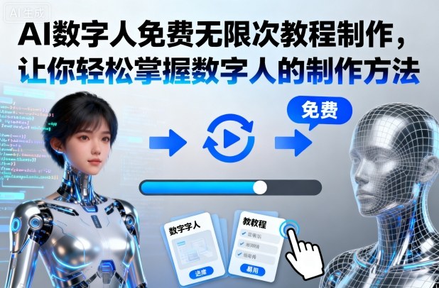 AI数字人免费无限次教程制作,让你轻松掌握数字人的制作方法-大米网创