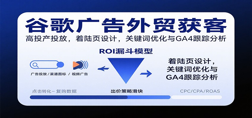 谷歌广告外贸获客,高投产投放,着陆页设计,关键词优化与GA4跟踪分析-大米网创