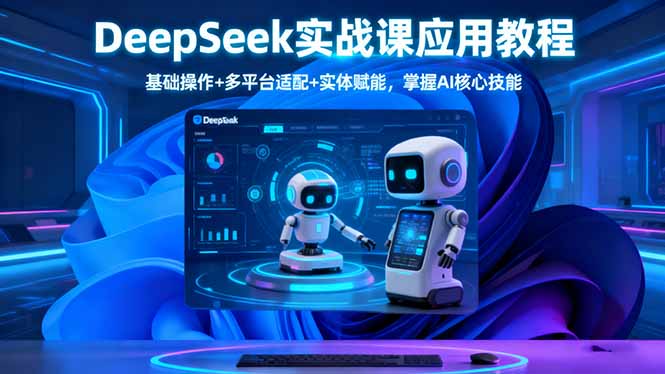 DeepSeek实战课应用教程、基础操作+多平台适配+实体赋能,掌握AI核心技能-大米网创