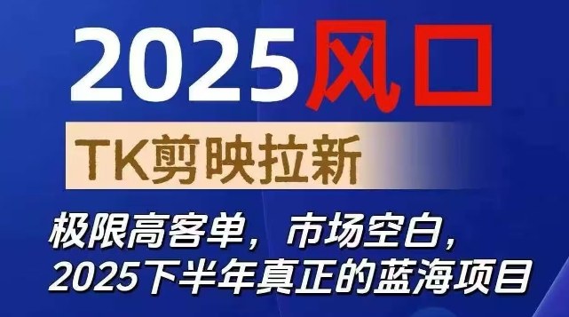 2025风口TK剪映capcut拉新项目，极限高客单，市场空白，2025下半年真正的蓝海项目-大米网创