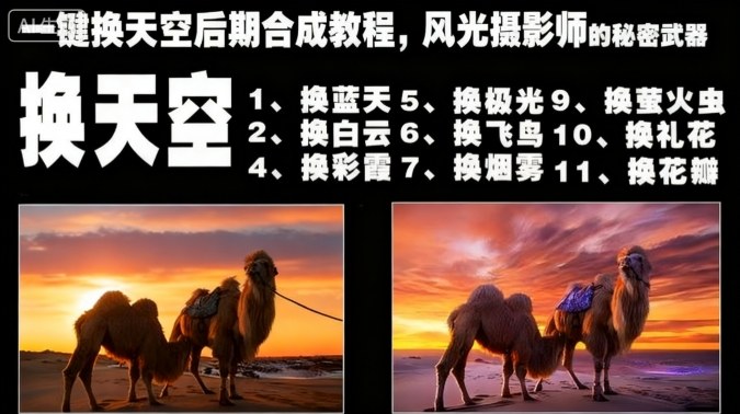 一键换天空后期合成教程，风光摄影师的秘密武器-大米网创