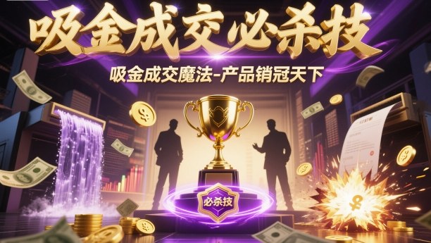吸金成交必杀技，吸金成交魔法-产品销冠天下-大米网创