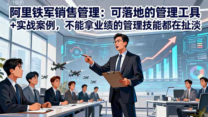 阿里铁军销售管理：可落地的管理工具+实战案例，不能拿业绩的管理都在扯淡-大米网创