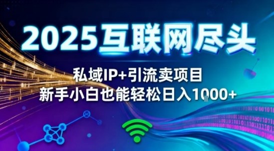 2025网创尽头王炸项目！私域IP+精准引流，新手小白在家躺賺日入1k，零经验也能上手-大米网创