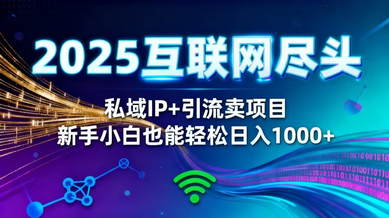 2025网创尽头王炸项目！私域 IP + 精准引流，新手小白在家躺赚日入 1000+-大米网创