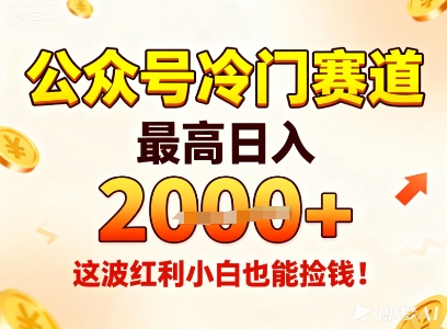公众号冷门赛道,最高日入1k+,这波红利小白也能捡钱!-大米网创