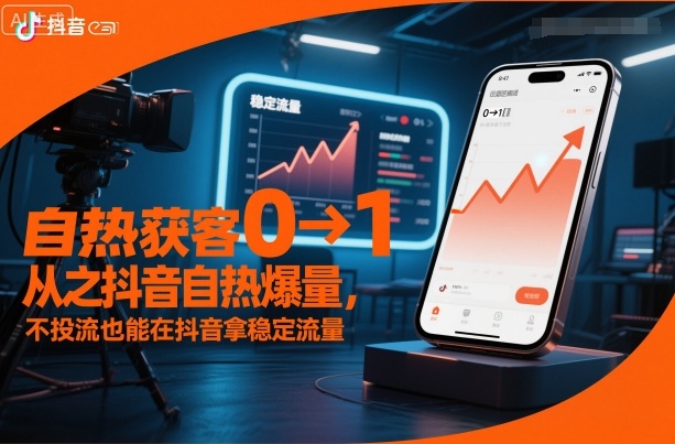 自热获客从0到1之抖音自热爆量,不投流也能在抖音拿稳定流量-大米网创