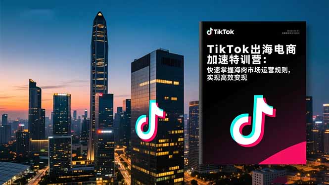 TikTok出海电商加速特训营：快速掌握海外市场运营规则，实现高效变现-大米网创