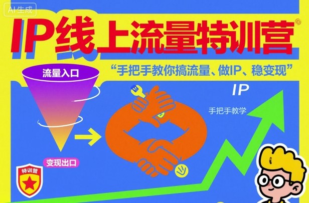 IP线上流量特训营,手把手教你搞流量、做IP、稳变现-大米网创
