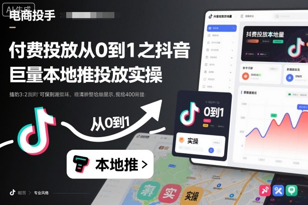 付费投放从0到1之抖音巨量本地推投放实操-大米网创