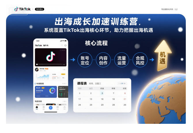 出海成长加速训练营,系统覆盖TikTok出海核心环节,助力把握出海机遇(更新)-大米网创