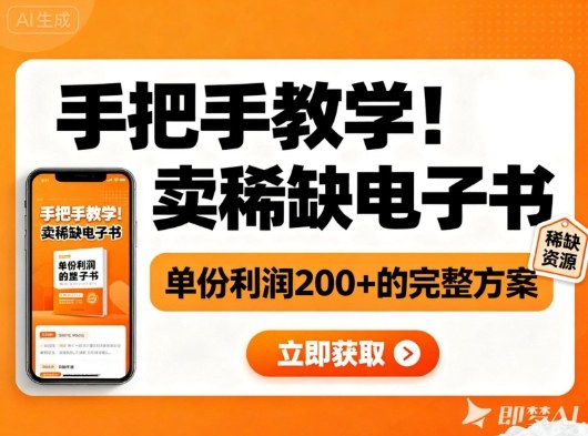 手把手教学!在小红书卖稀缺电子书,单份利润2张+的完整方案-大米网创