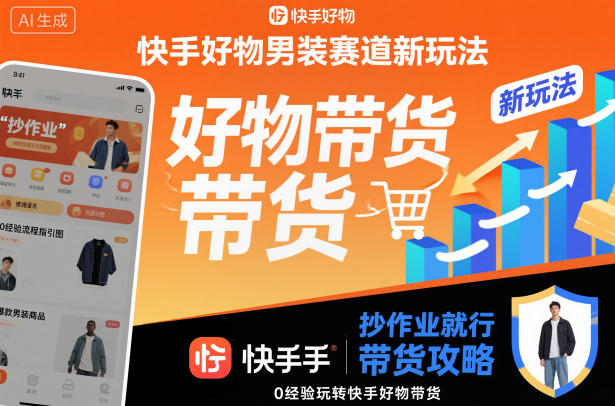 快手好物男装赛道新玩法,抄作业就行,0经验玩转快手好物带货-大米网创