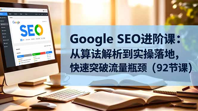 Google SEO进阶课：从算法解析到实操落地，快速突破流量瓶颈（92节课）-大米网创