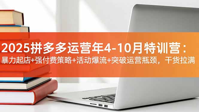 2025拼多多运营年4-10月特训营：暴力起店+强付费策略+活动爆流+突破运营瓶颈，干货拉满-大米网创