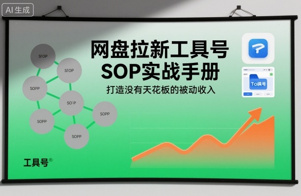 网盘拉新工具号SOP实战手册，打造没有天花板的被动收入-大米网创