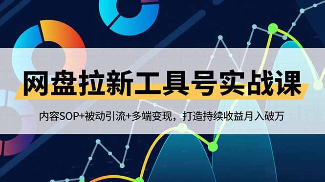 网盘拉新工具号实战课，内容SOP+被动引流+多端变现，打造持续收益月入破万-大米网创
