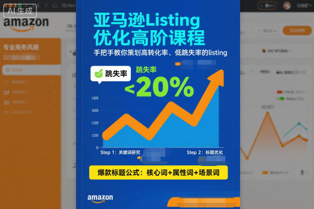 亚马逊Listing优化高阶课程，手把手教你策划高转化率、低跳失率的listing-大米网创