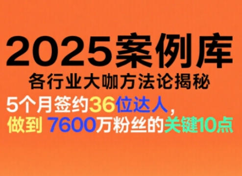 2025案例库，收录各行业大咖的方法论，各行业大咖方法论揭秘-大米网创
