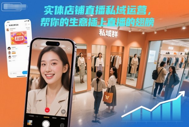 实体店铺直播私域运营，帮你的生意插上直播的翅膀-大米网创