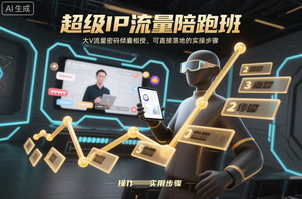 超级IP流量陪跑班，大V流量密码倾囊相授，可直接落地的实操步骤-大米网创
