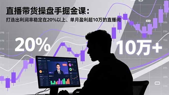 直播带货操盘手掘金课：打造出利润率稳定在20%以上、单月盈利超10万的直播间-大米网创