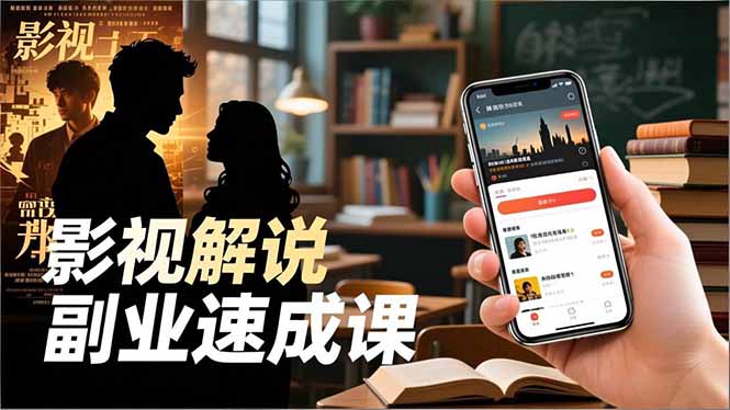 Tk影视解说副业速成课，软件安装、全流程实操、爆款预设，新手两周变现-大米网创
