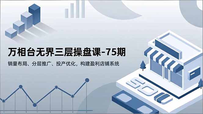 万相台无界三层操盘课-75期，销量布局、分层推广、投产优化，构建盈利店铺系统-大米网创
